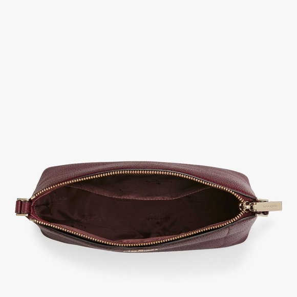 New Kate Spade Harlow Pebble Leather Crossbody Deep Berry - Picture 4 of 5
